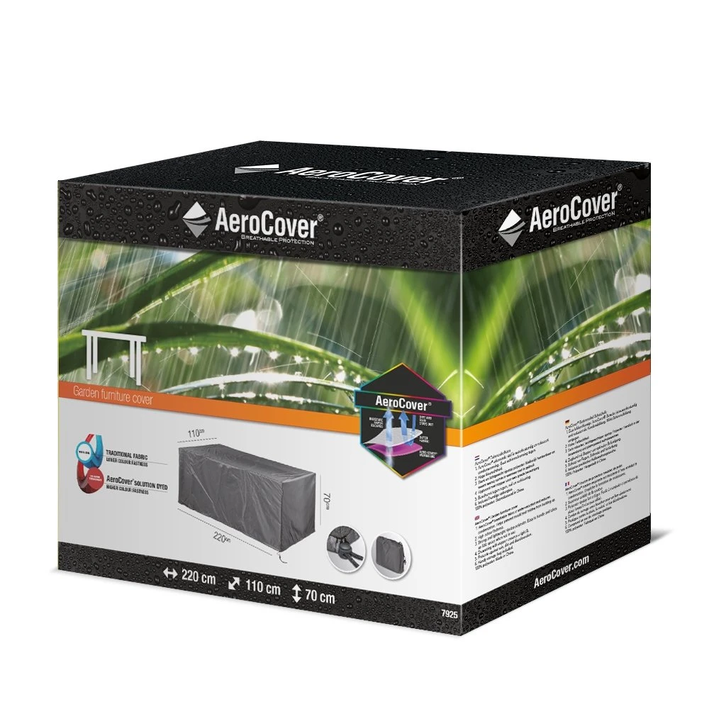 AeroCover Tuintafelhoes 220 X 110 X 70 Cm 2 AeroCover Tuintafelhoes 220 X 110 X 70 Cm - Afbeelding 2