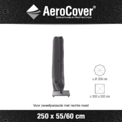 AeroCover Zweefparasolhoes H 250 X 55/60 Cm -Goedkope Tuin Pure Winkel aerocover zweefparasolhoes antraciet h250x55 60cm 1000x1000 621e0d6bd1532 l