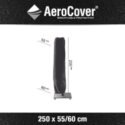 AeroCover Zweefparasolhoes H 250 X 55/60 Cm -Goedkope Tuin Pure Winkel aerocover zweefparasolhoes antraciet h250x55 60cm 1000x1000 621e0d6c241b1 l