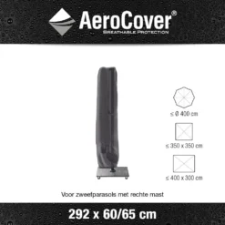 AeroCover Zweefparasolhoes H 292 X 60/65 Cm -Goedkope Tuin Pure Winkel aerocover zweefparasolhoes antraciet h292x60 65cm 1000x1000 621e0d6ea877b l