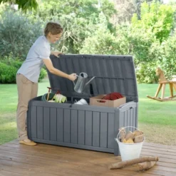 Keter Glenwood Opbergbox 390L Grafiet -Goedkope Tuin Pure Winkel keter glenwood opbergbox 390l grafiet 800x662 62738fe879f2d l