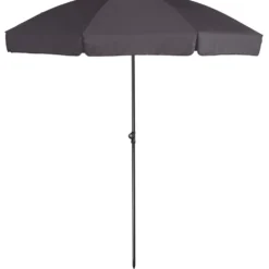 Platinum Middenstokparasol Aruba Volant Ø 200 Cm Antraciet