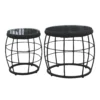 Royal Seasons COCOON Bijzettafel Zwart - Set Van 2