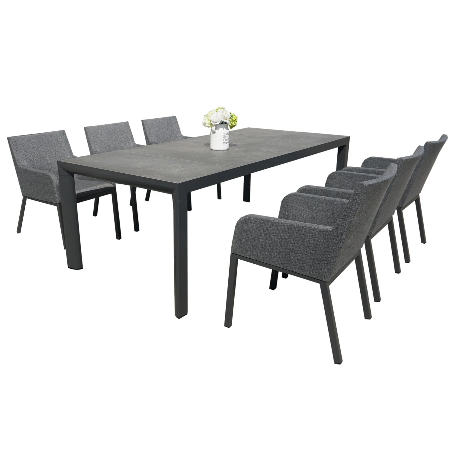 Royal Seasons RONDA Dining Set Met 6 Stoelen 1 Royal Seasons RONDA Dining Set Met 6 Stoelen