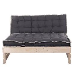 Palletkussen RAFFELED Dark Grey - 120 X 40 X 8 Cm -Goedkope Tuin Pure Winkel rugkussen raffeled dark grey 120 x 40 x 8 cm 1000x1000 628225c373f4b l
